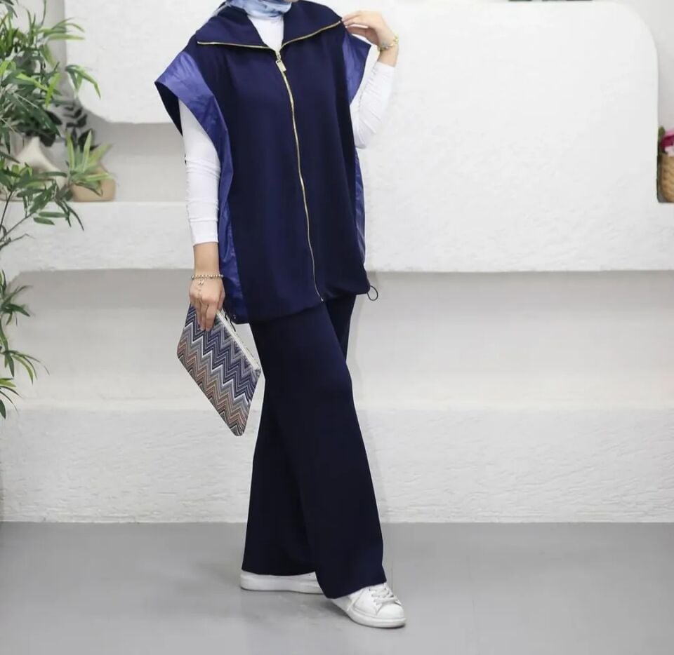 Garni detaylı Yelek Takım